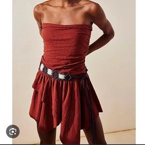 Free People Beach - Robyn Convertible Mini dress in red